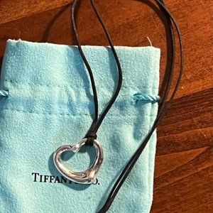 Tiffany & Co. Elsa Peretti Open Heart Pendant - Sterling Silver 0.02 CTW Diamond